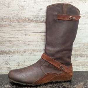 Womens Merrell Haven Waterproof Boots Sz 9.5 Used J48380 Cinnamon Brown 